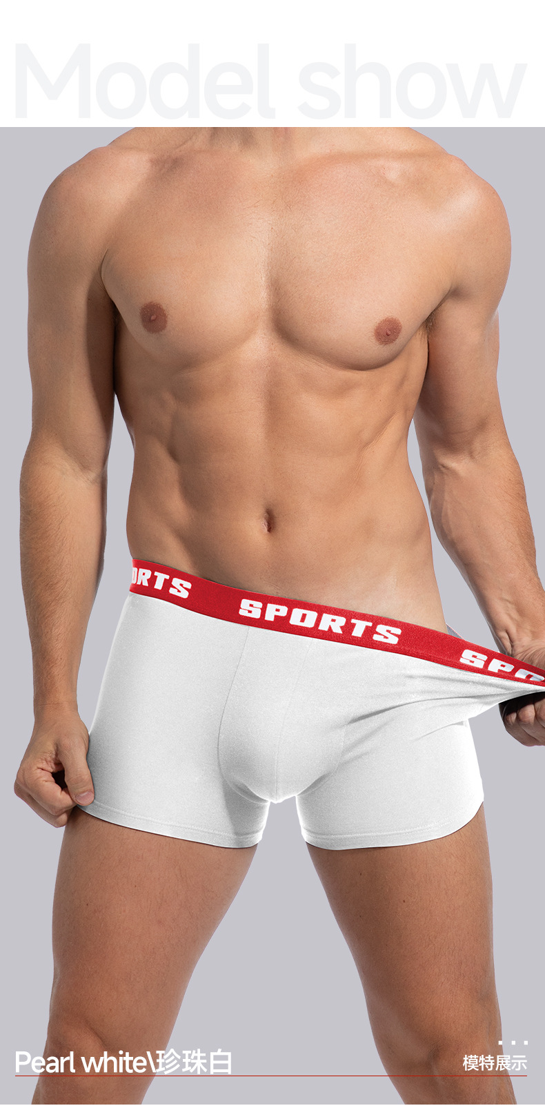 Men's Cotton Stretch Boxer Briefs, Breathable Seamless Mid-Rise Underwear, Solid Colors, S-2XL