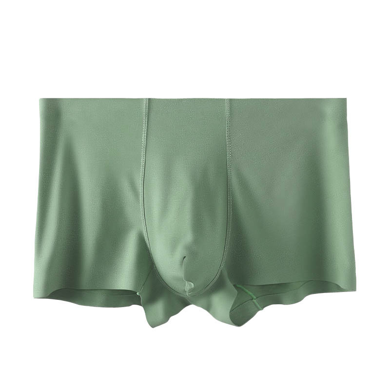 Men's Modal Boxer Briefs Breathable Solid Color Underwear for Summer