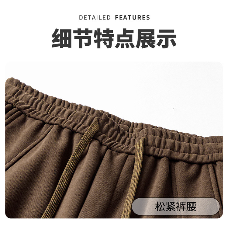 KUKULUKY Men's Thick Straight Leg Casual Pants Loose Fit Solid Color Cotton Blend Trousers for Fall Winter