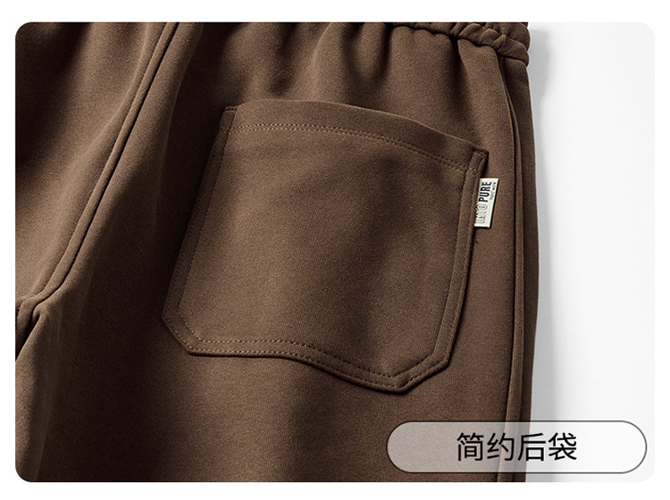KUKULUKY Men's Thick Straight Leg Casual Pants Loose Fit Solid Color Cotton Blend Trousers for Fall Winter