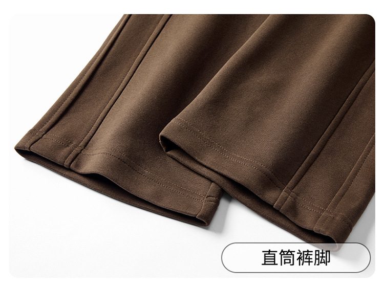 KUKULUKY Men's Thick Straight Leg Casual Pants Loose Fit Solid Color Cotton Blend Trousers for Fall Winter