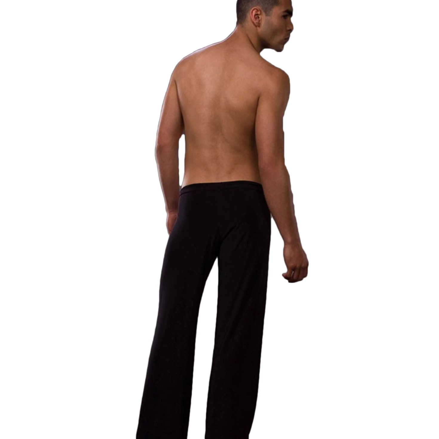 Men's Nylon Ice Silk Loose Lounge Pants, Plus Size Solid Color Drawstring Casual Trousers, Breathable High Stretch