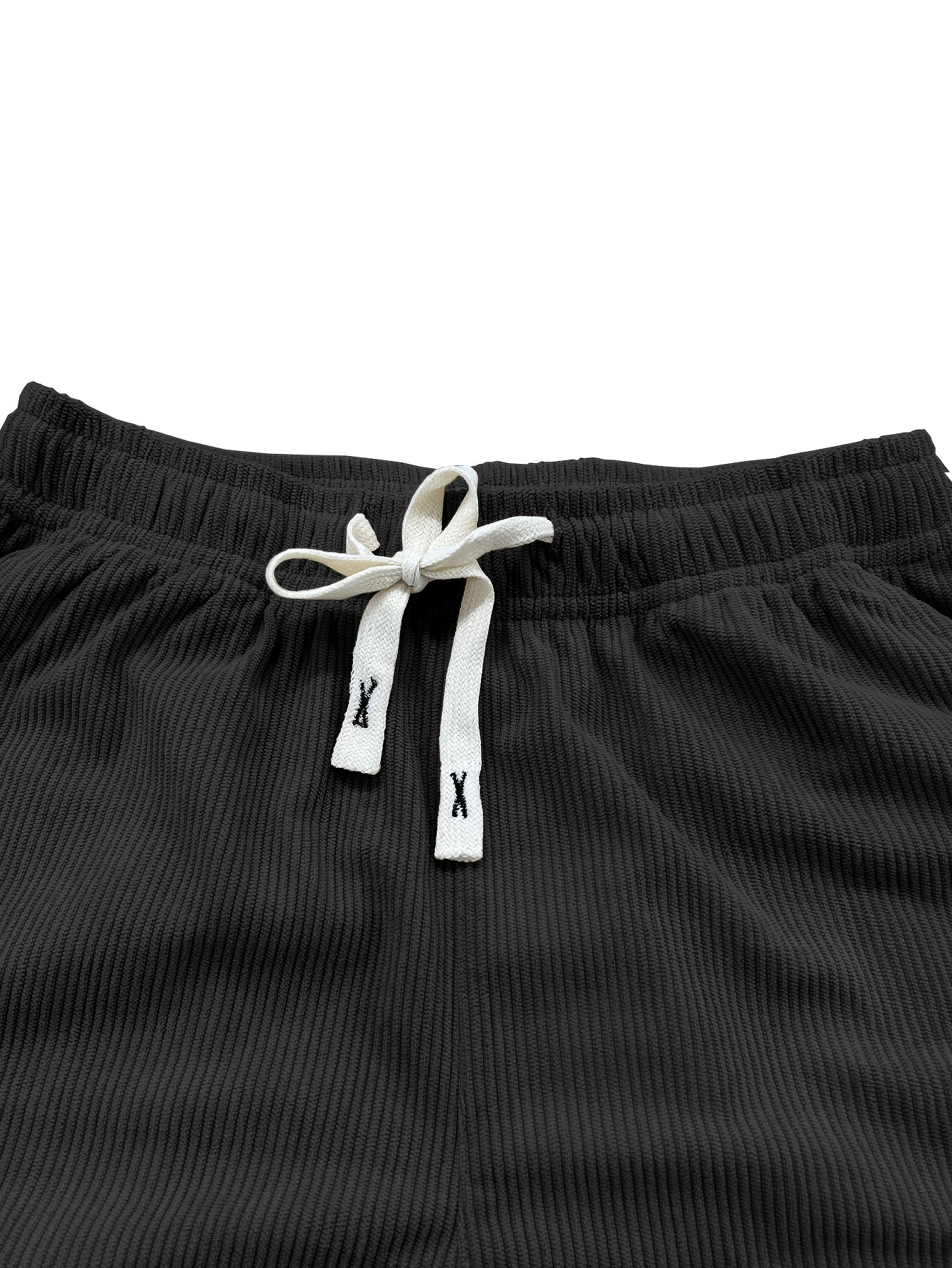 Men Corduroy Straight Leg Pants, Loose Fit Elastic Waist Casual Trousers for Spring and Autumn Outdoor Wear