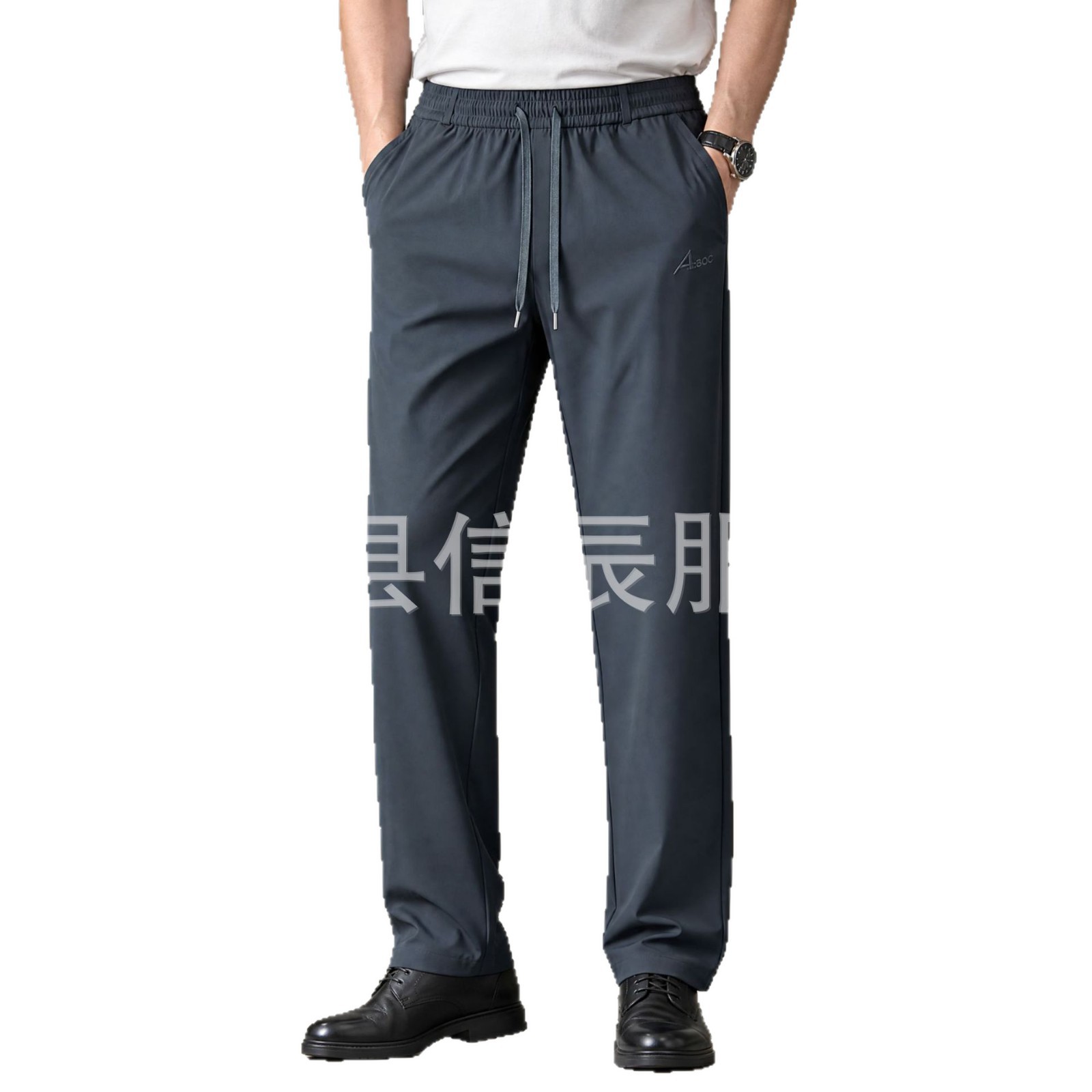 Men's Fleece Lined Straight Leg Sweatpants, High Waist Plus Size Quick Dry Joggers for Fall Casual Wear