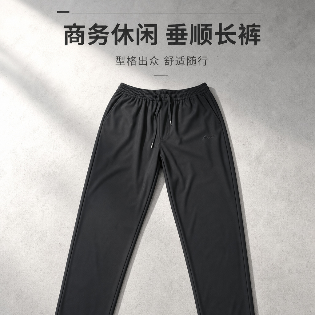 Men's Fleece Lined Straight Leg Sweatpants, High Waist Plus Size Quick Dry Joggers for Fall Casual Wear