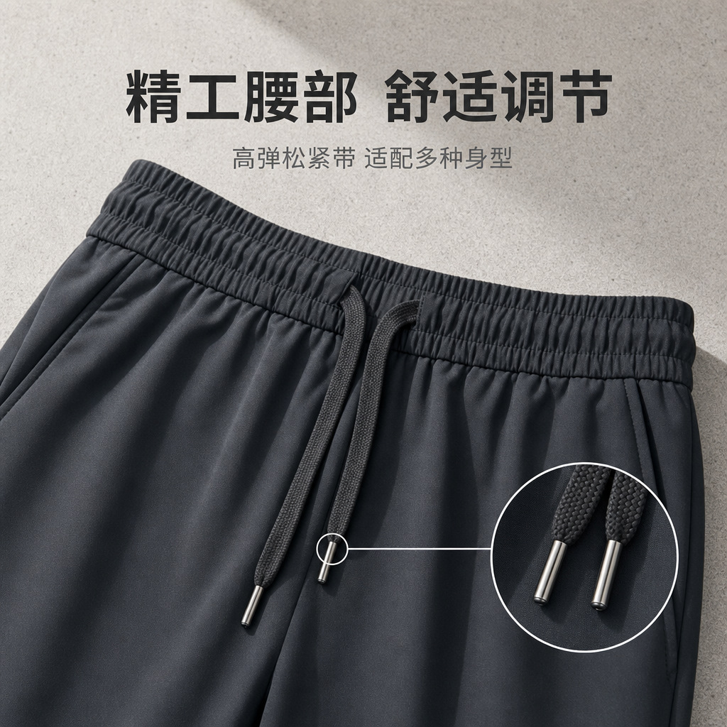 Men's Fleece Lined Straight Leg Sweatpants, High Waist Plus Size Quick Dry Joggers for Fall Casual Wear