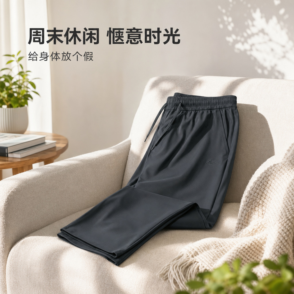 Men's Fleece Lined Straight Leg Sweatpants, High Waist Plus Size Quick Dry Joggers for Fall Casual Wear