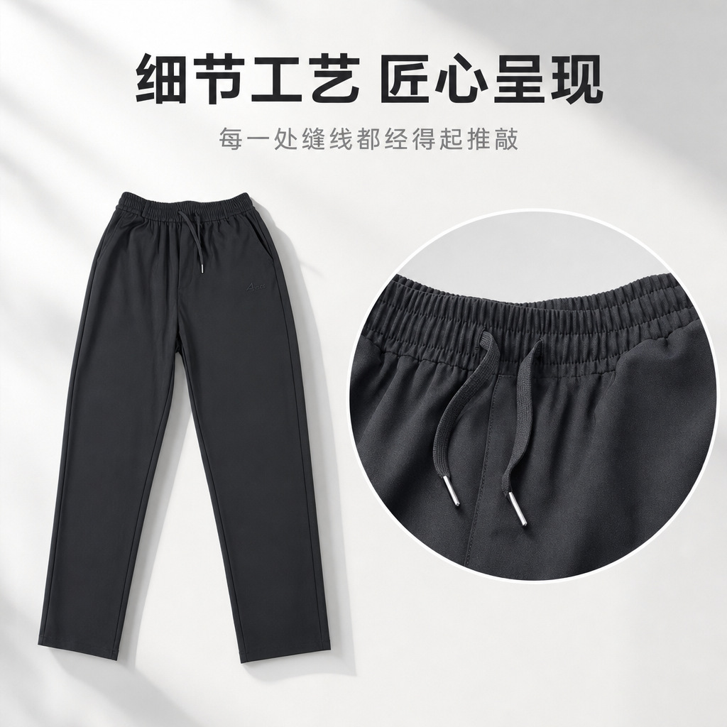 Men's Fleece Lined Straight Leg Sweatpants, High Waist Plus Size Quick Dry Joggers for Fall Casual Wear