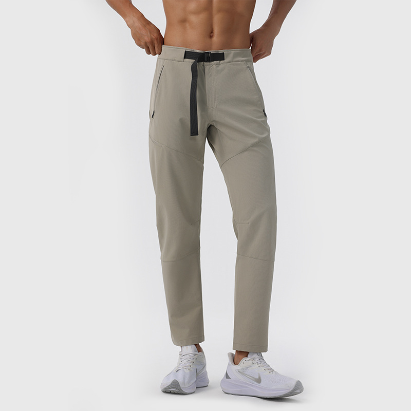 Men's Lightweight Nylon Hiking Pants Quick Dry Straight Leg Outdoor Trekking Trousers