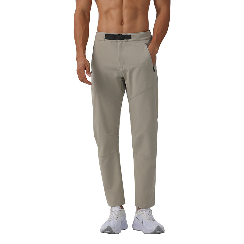 Men's Lightweight Nylon Hiking Pants Quick Dry Straight Leg Outdoor Trekking Trousers