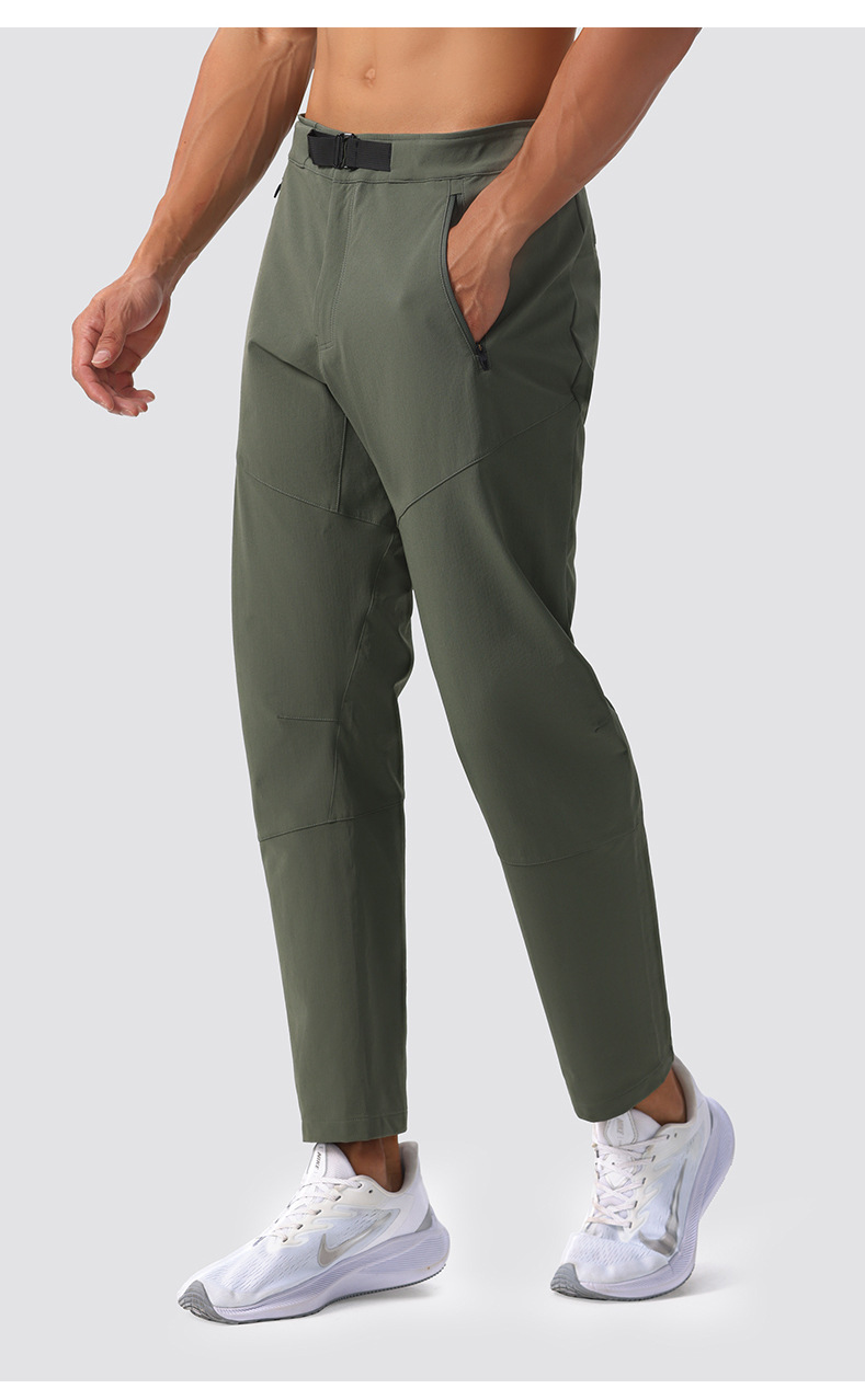 Men's Lightweight Nylon Hiking Pants Quick Dry Straight Leg Outdoor Trekking Trousers