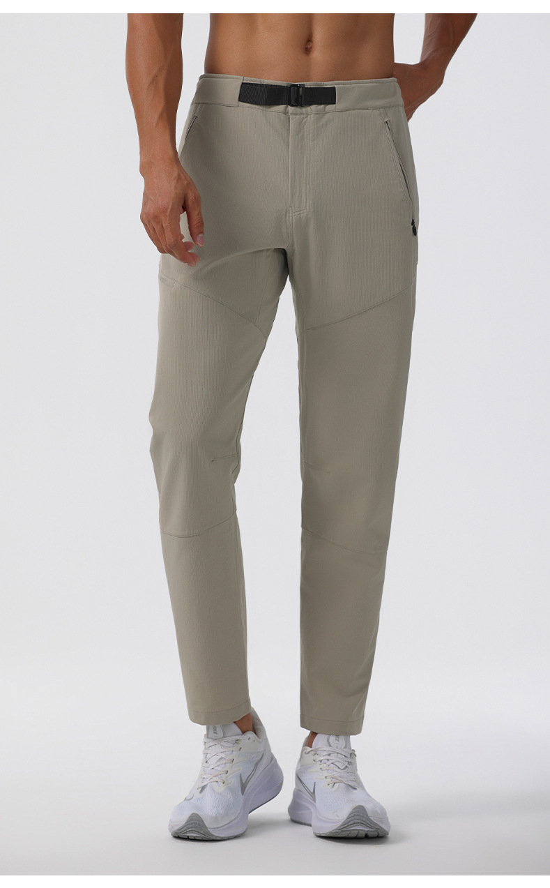 Men's Lightweight Nylon Hiking Pants Quick Dry Straight Leg Outdoor Trekking Trousers