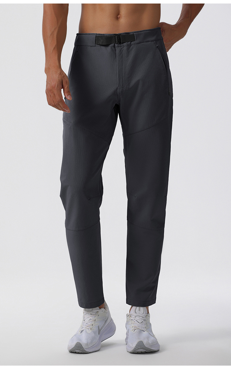 Men's Lightweight Nylon Hiking Pants Quick Dry Straight Leg Outdoor Trekking Trousers