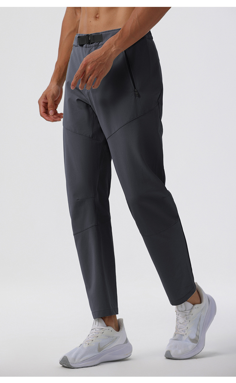 Men's Lightweight Nylon Hiking Pants Quick Dry Straight Leg Outdoor Trekking Trousers