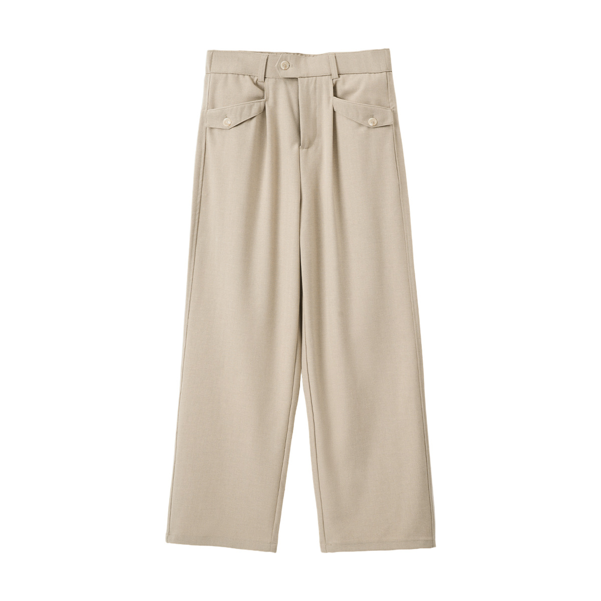 APOCRITA'S Men's Straight Leg Casual Pants Wool Blend Wrinkle Resistant Business Trousers