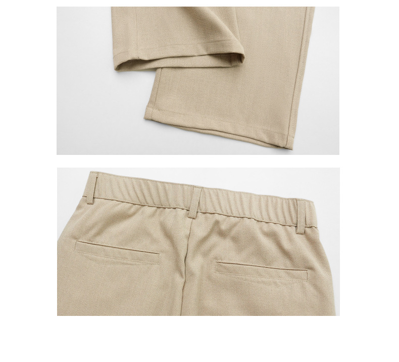 APOCRITA'S Men's Straight Leg Casual Pants Wool Blend Wrinkle Resistant Business Trousers