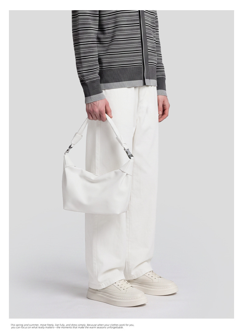 APOCRITA'S Men's Lyocell Cotton Straight Leg Pants, Loose Fit Casual Trousers for Daily Wear
