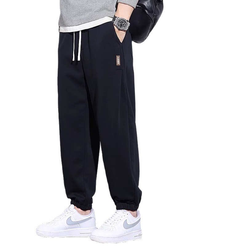 Men's Fleece Lined Sweatpants Plus Size Loose Fit Tapered Joggers for Winter Casual