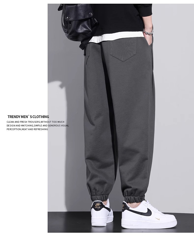 Men's Fleece Lined Sweatpants Plus Size Loose Fit Tapered Joggers for Winter Casual