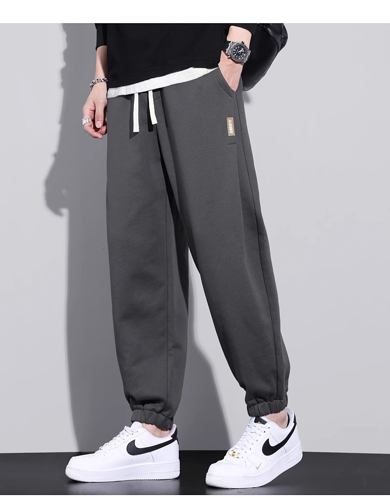 Men's Fleece Lined Sweatpants Plus Size Loose Fit Tapered Joggers for Winter Casual