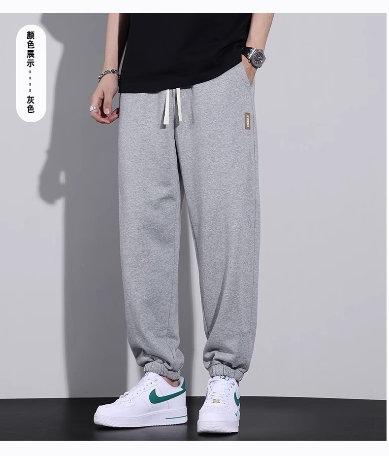 Men's Fleece Lined Sweatpants Plus Size Loose Fit Tapered Joggers for Winter Casual
