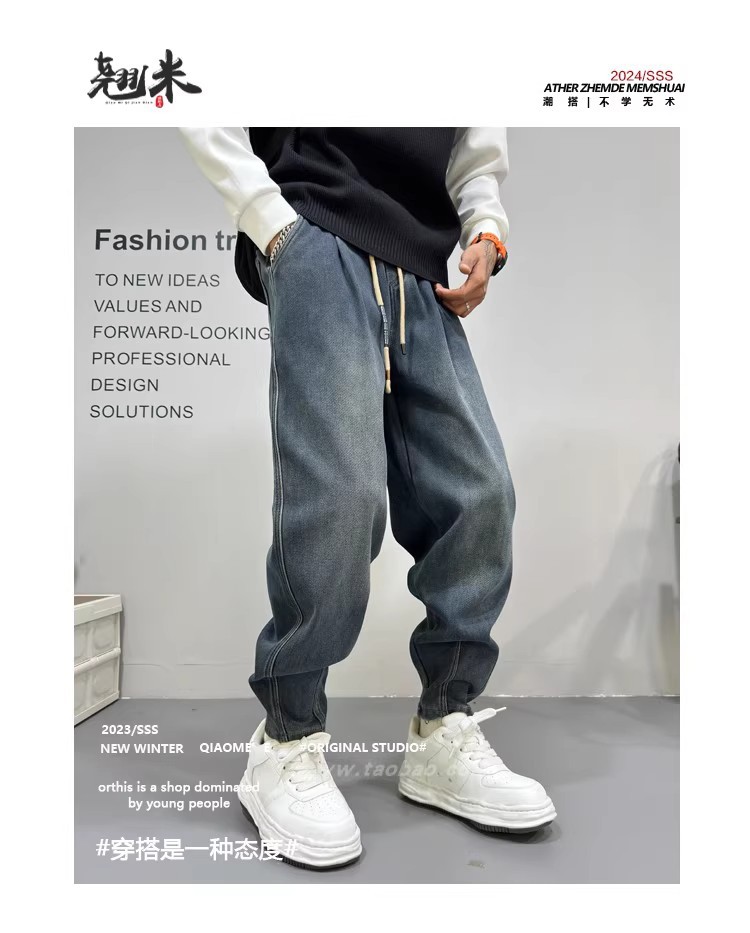 Quần jean nam cổ điển rửa sạch chân thẳng, quần denim vừa vặn Xanh da trời cho mùa xuân và mùa hè
