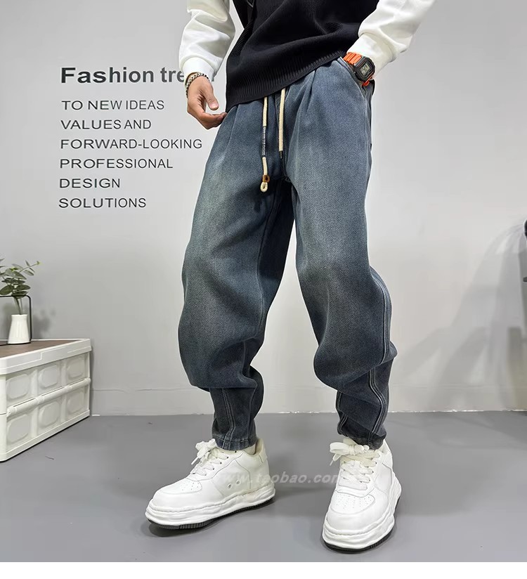 Quần jean nam cổ điển rửa sạch chân thẳng, quần denim vừa vặn Xanh da trời cho mùa xuân và mùa hè
