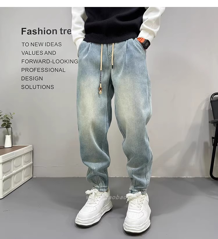 Quần jean nam cổ điển rửa sạch chân thẳng, quần denim vừa vặn Xanh da trời cho mùa xuân và mùa hè