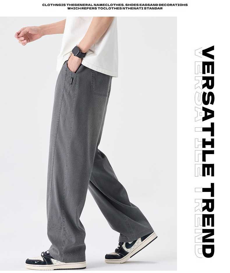 Men Lyocell Tencel Straight Leg Jeans, Lightweight Breathable Casual Pants for Summer