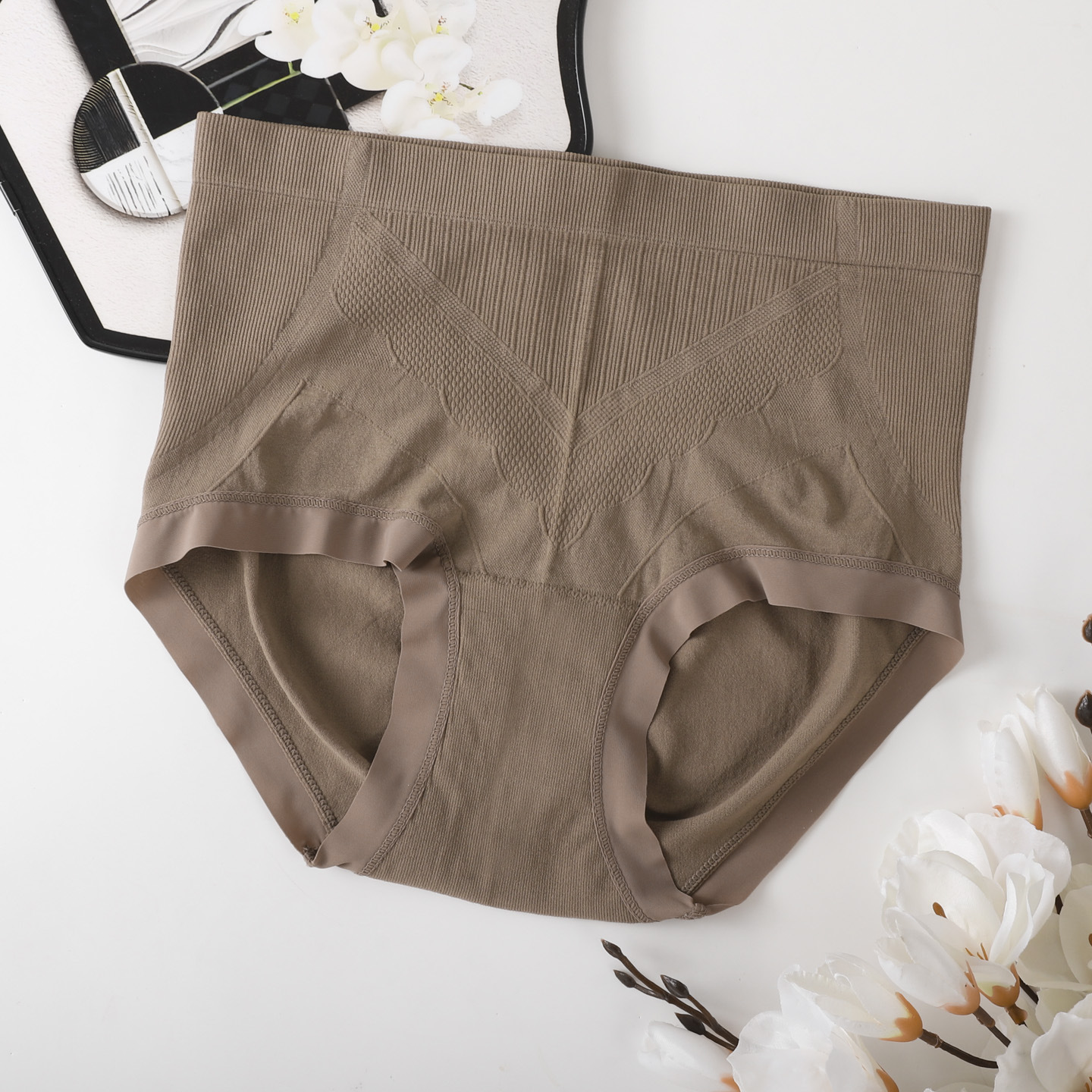 Women's High Waist Seamless Cotton Briefs for Tummy Control and Butt Lift – Breathable Underwear