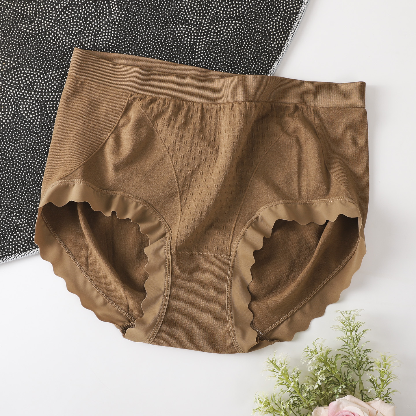 Women's High Waist Seamless Cotton Briefs for Tummy Control and Butt Lift – Breathable Underwear