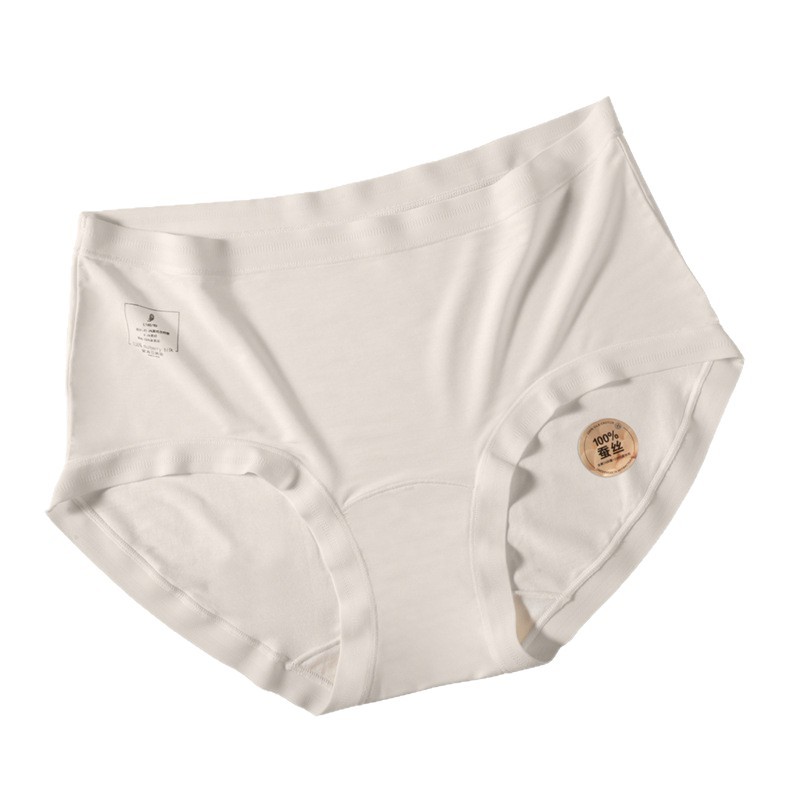 Women's Modal Underwear with 100% Silk Crotch, Breathable Antibacterial Seamless Briefs