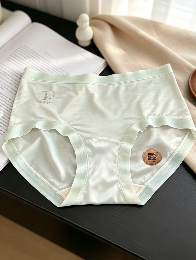 Women's Modal Underwear with 100% Silk Crotch, Breathable Antibacterial Seamless Briefs