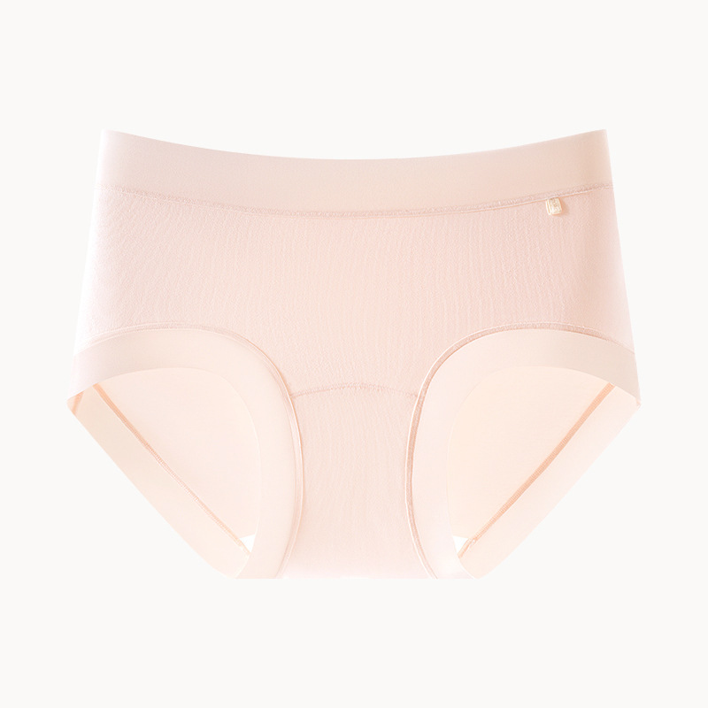Women's Seamless Antibacterial Triangle Panties, Lyocell Cotton Gusset Mid-Rise No-Show Underwear