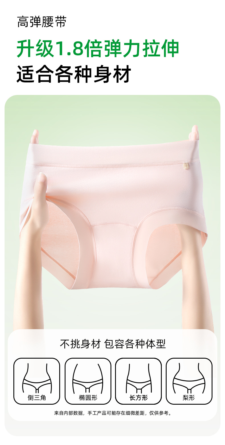 Women's Seamless Antibacterial Triangle Panties, Lyocell Cotton Gusset Mid-Rise No-Show Underwear