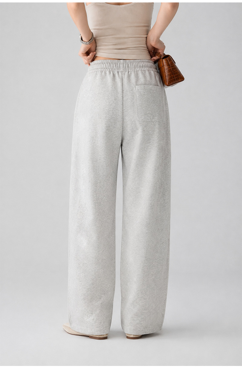 Women's Wrinkle Resistant Wide Leg Casual Pants, Loose Straight Leg Long Trousers for Commute