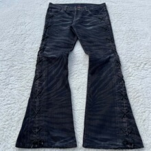 Women Sequin Wide Leg Jeans High Waist Vintage Streetwear Denim Pants