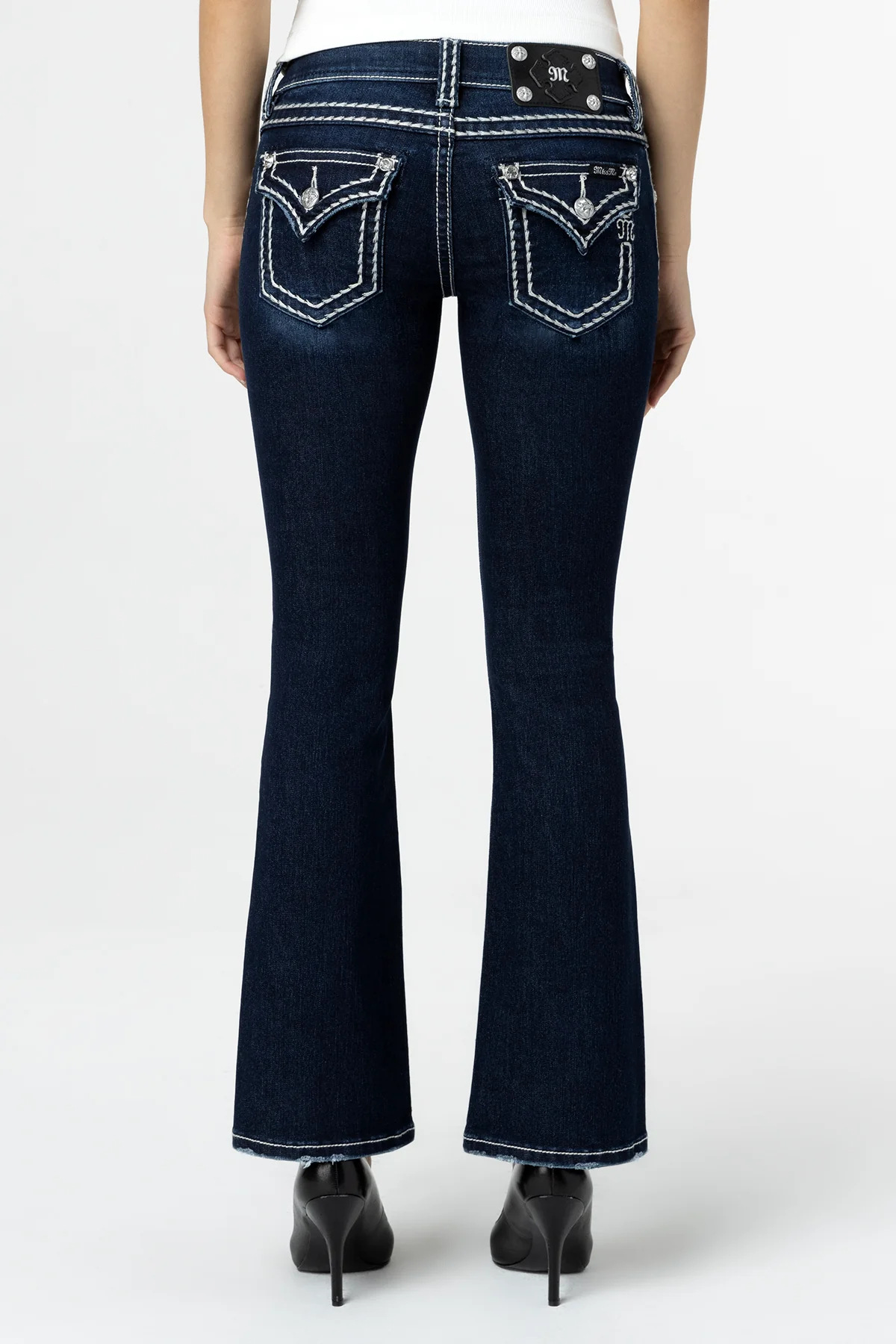 Women Sequin Wide Leg Jeans High Waist Vintage Streetwear Denim Pants