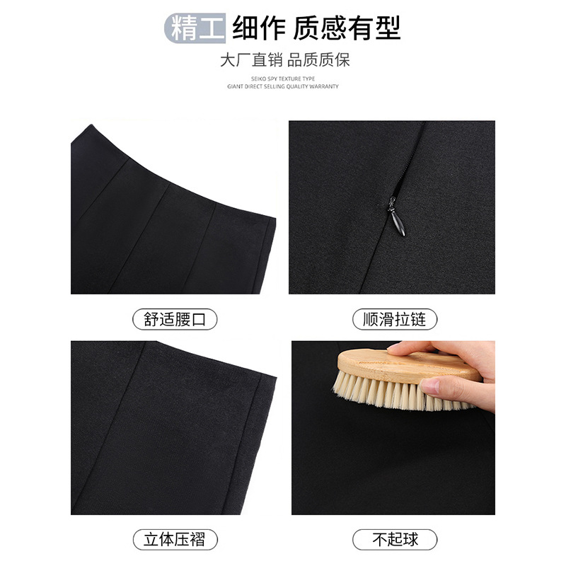 Women Black High Waist Wide Leg Shorts, Stretch A-Line Summer Casual Shorts