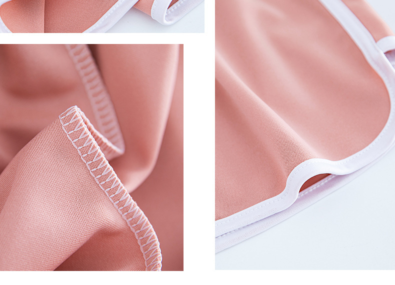 Women Summer High Waist Three Point Shorts, Thin Polyester Loose Straight Leg Casual Shorts