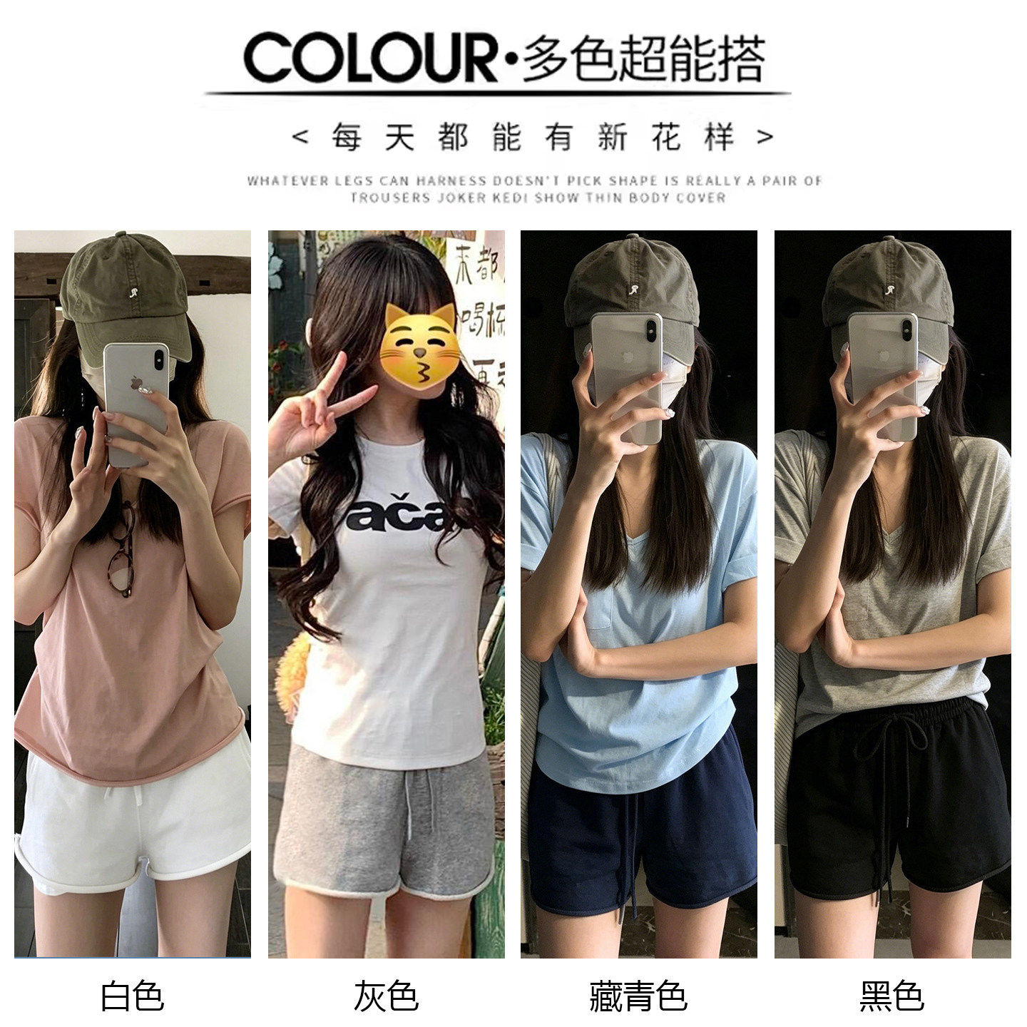 Quần short cotton dành cho phụ nữ, kiểu thoải mái, vải nhẹ, eo cao, ống rộng, phù hợp mặc vào mùa hè