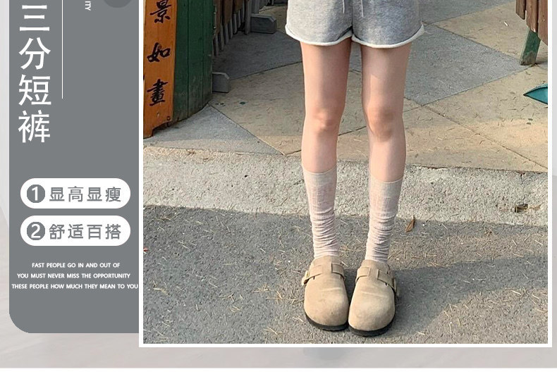 Quần short cotton dành cho phụ nữ, kiểu thoải mái, vải nhẹ, eo cao, ống rộng, phù hợp mặc vào mùa hè