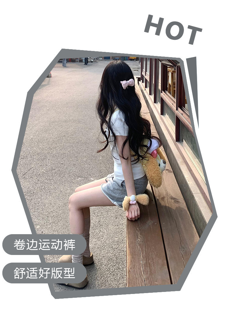 Quần short cotton dành cho phụ nữ, kiểu thoải mái, vải nhẹ, eo cao, ống rộng, phù hợp mặc vào mùa hè
