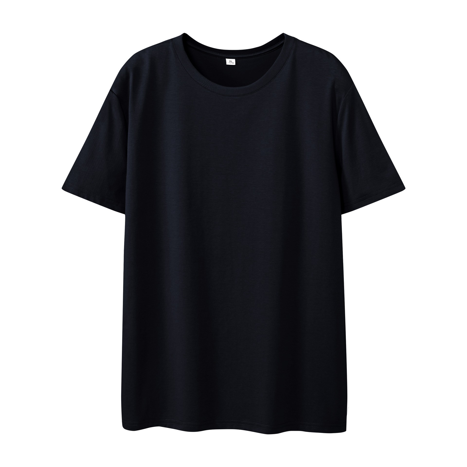 Men's Summer Cool Antibacterial Solid Crew Neck Short Sleeve T-Shirt, Cotton Blend
