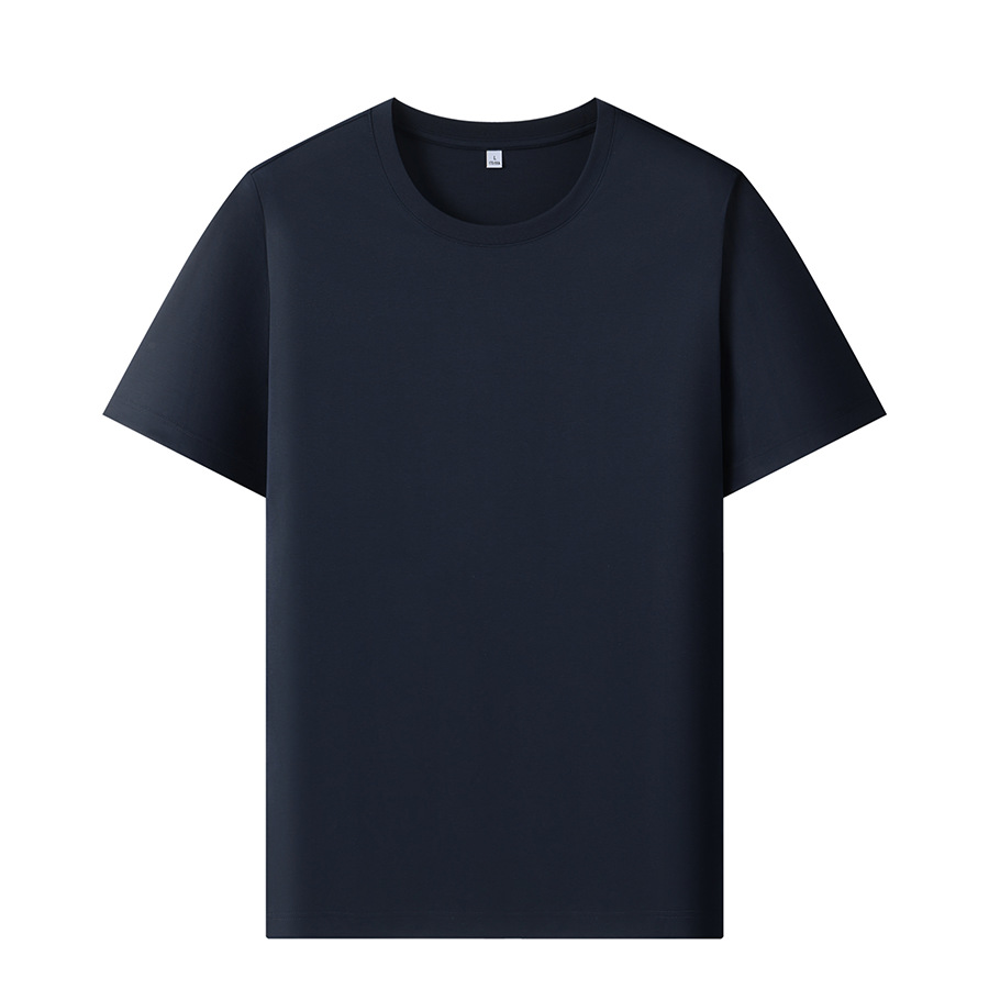 Men's Cool Pima Cotton Short Sleeve T-Shirt, Crew Neck Summer Quick-Dry Tee with Custom Logo
