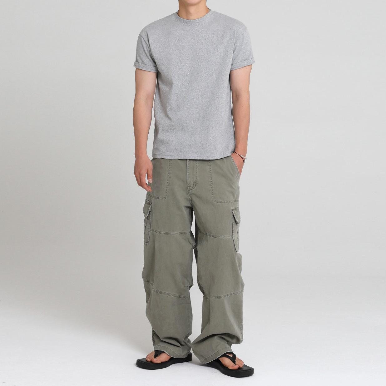 Men's Cotton Crew Neck Short Sleeve T-Shirt, Slim Fit Solid Color Summer Casual Top
