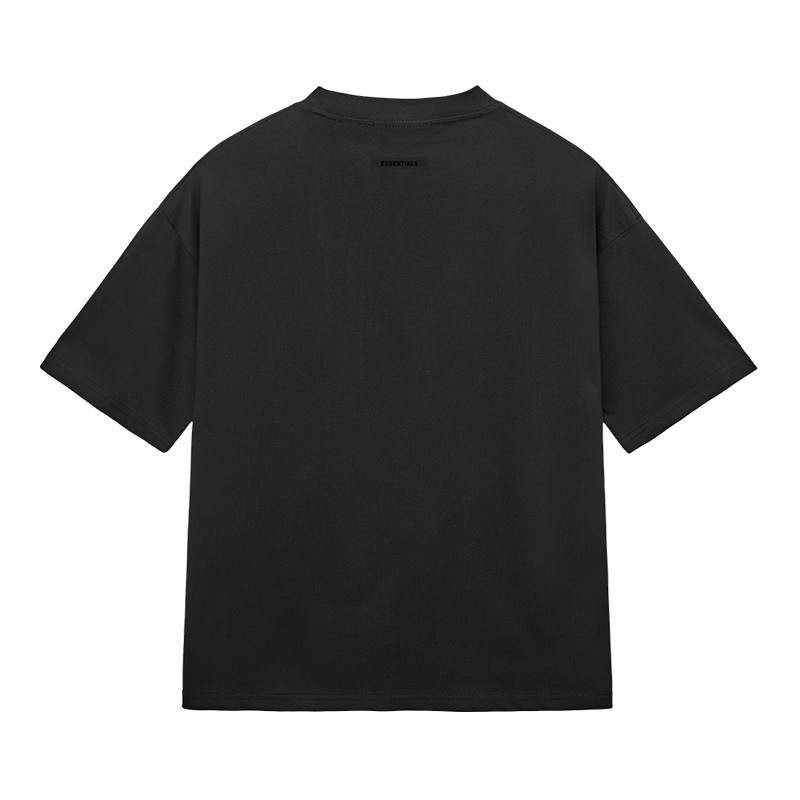 ESSENTIALS ZONE Letter Print Short Sleeve T-Shirt for Men and Women, Loose Fit Cotton Crew Neck Summer Tee