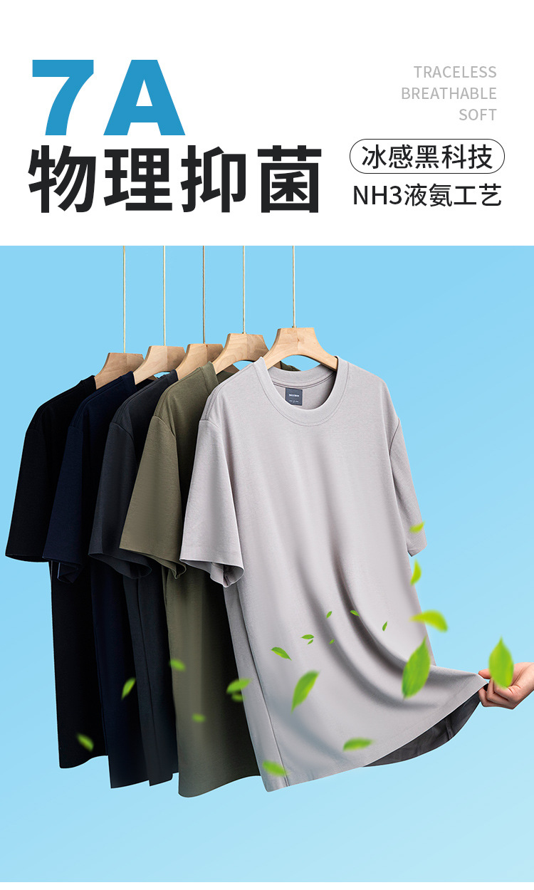 Men's Solid Color Crew Neck Short Sleeve T-Shirt, Loose Fit Thin Summer Cotton Blend Tee