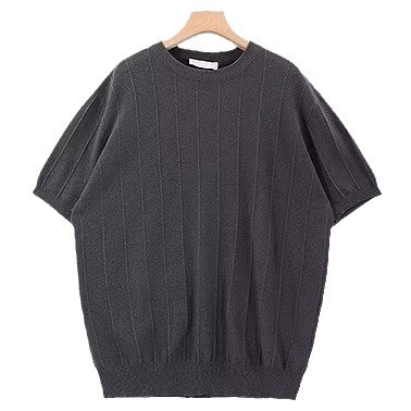 Men's Slim Fit Short Sleeve Knit T-Shirt, Ice Silk Crew Neck Summer Casual Top for Business Suit Layering