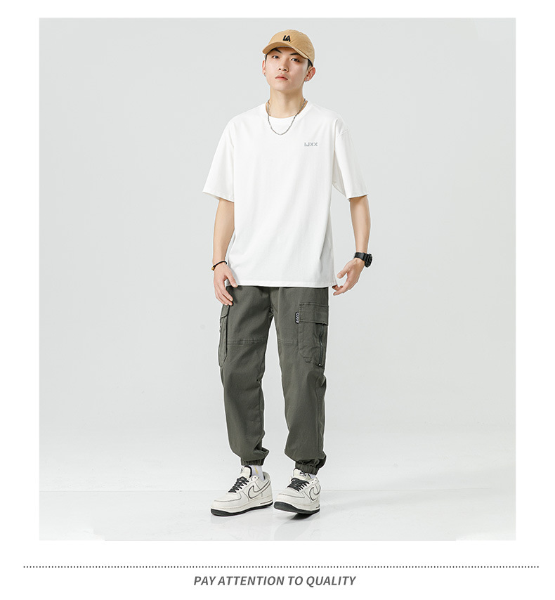 Men's Ice Silk Short Sleeve T-Shirt, Summer Loose Fit Crew Neck Letter Print Tee